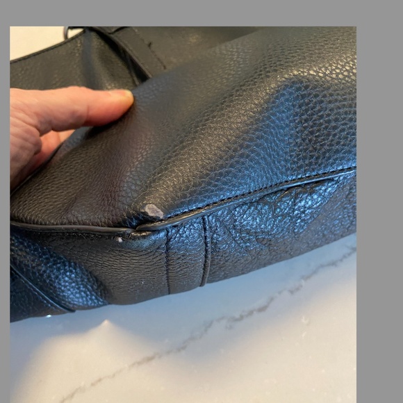 PERLINA Black Pebbled Leather Studded Tote Bag  (OS) - Picture 9 of 9